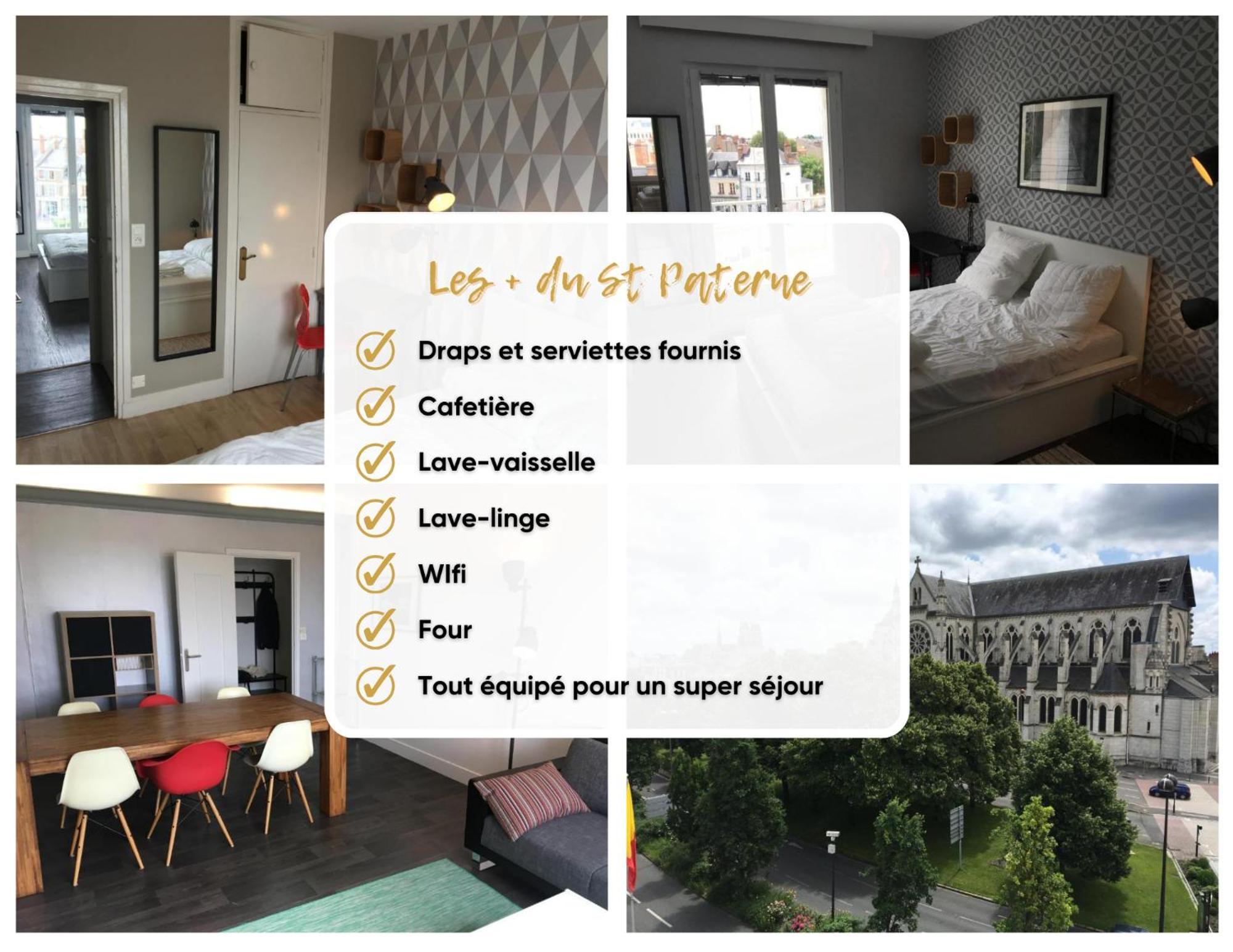 Le St Paterne, Hyper Centre, 3 Chambres Tt Confort 奥尔良 外观 照片